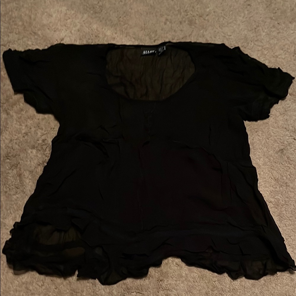 Alloy Black Ruffled Blouse